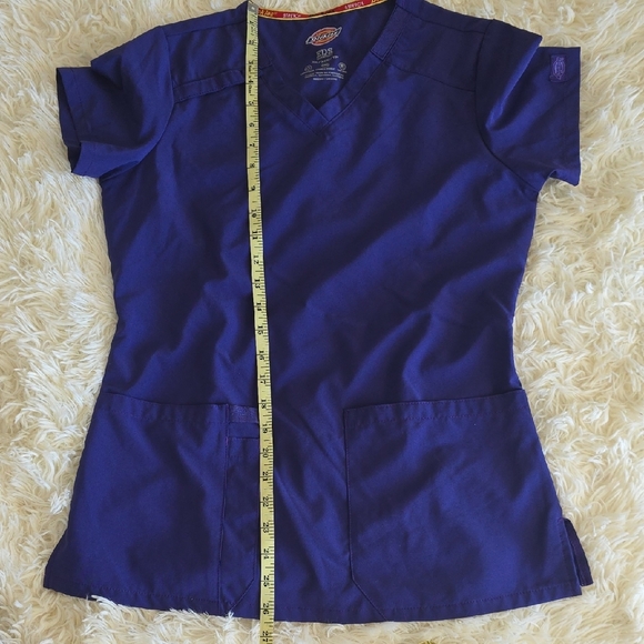 Dickies Women's V-Neck Scrub Top XS- Puple & Marilyn Scrub Pants XS -Purple - Picture 4 of 12